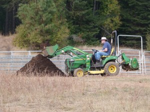 Turning compost is time-consuming, unless you can get someone else to do it! In my best Tom Sawyer fashion, I convinced my brother, Richard, that it was fun!